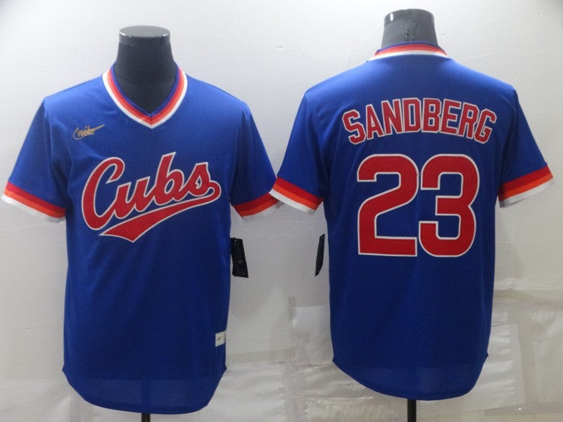 Men's Chicago Cubs Ryne Sandberg #23 Blue Stitched Jersey